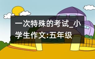 一次特殊的考試_小學(xué)生作文:五年級(jí)