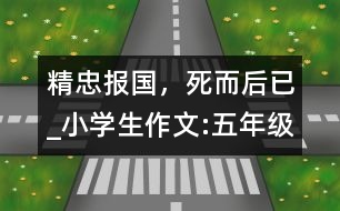 精忠報國，死而后已_小學(xué)生作文:五年級