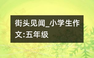 街頭見聞_小學(xué)生作文:五年級(jí)