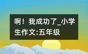 啊！我成功了_小學(xué)生作文:五年級