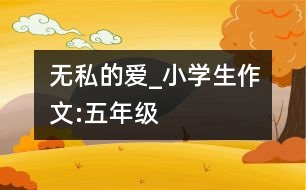 無(wú)私的愛(ài)_小學(xué)生作文:五年級(jí)