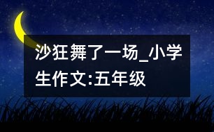 沙狂舞了一場(chǎng)_小學(xué)生作文:五年級(jí)