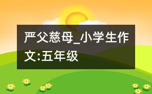 嚴(yán)父慈母_小學(xué)生作文:五年級(jí)