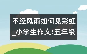 不經風雨如何見彩虹_小學生作文:五年級