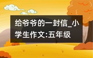 給爺爺?shù)囊环庑臺(tái)小學(xué)生作文:五年級(jí)