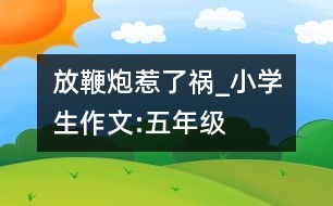 放鞭炮惹了禍_小學(xué)生作文:五年級(jí)