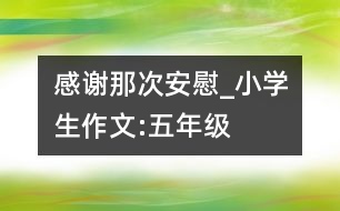 感謝那次安慰_小學(xué)生作文:五年級(jí)