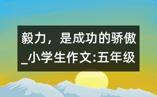 毅力，是成功的驕傲_小學(xué)生作文:五年級