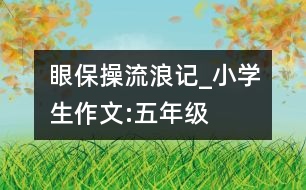 眼保操流浪記_小學生作文:五年級