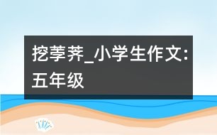 挖荸薺_小學(xué)生作文:五年級