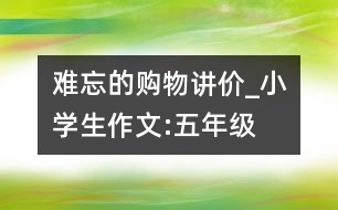 難忘的購(gòu)物講價(jià)_小學(xué)生作文:五年級(jí)