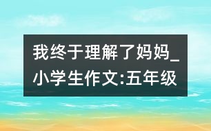 我終于理解了媽媽_小學(xué)生作文:五年級(jí)