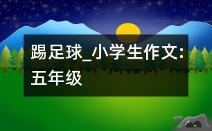 踢足球_小學(xué)生作文:五年級(jí)