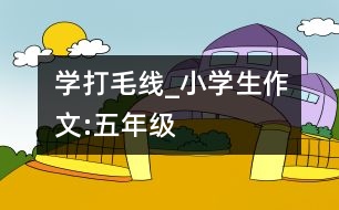 學(xué)打毛線_小學(xué)生作文:五年級(jí)