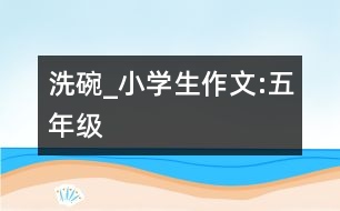 洗碗_小學生作文:五年級