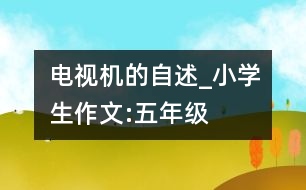 電視機(jī)的自述_小學(xué)生作文:五年級