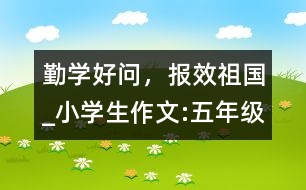 勤學(xué)好問，報效祖國_小學(xué)生作文:五年級