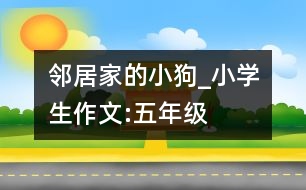 鄰居家的小狗_小學(xué)生作文:五年級