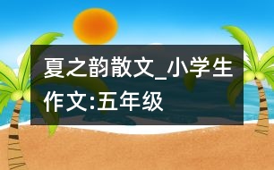 夏之韻（散文）_小學(xué)生作文:五年級(jí)