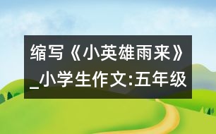 縮寫(xiě)《小英雄雨來(lái)》_小學(xué)生作文:五年級(jí)