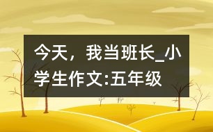 今天，我當(dāng)班長_小學(xué)生作文:五年級