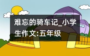 難忘的騎車記_小學(xué)生作文:五年級(jí)