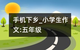 手機(jī)下鄉(xiāng)_小學(xué)生作文:五年級(jí)