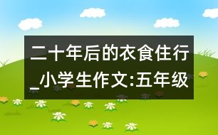 二十年后的衣食住行_小學(xué)生作文:五年級