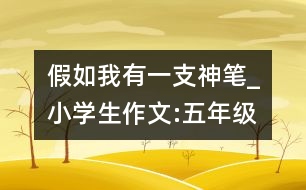 假如我有一支神筆_小學(xué)生作文:五年級(jí)