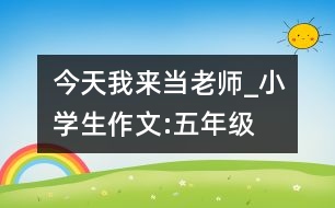 今天我來(lái)當(dāng)老師_小學(xué)生作文:五年級(jí)