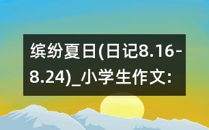 繽紛夏日(日記8.16-8.24)_小學生作文:五年級