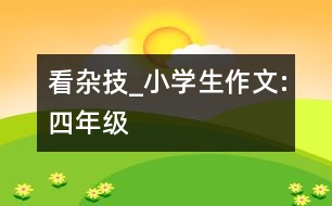 看雜技_小學(xué)生作文:四年級