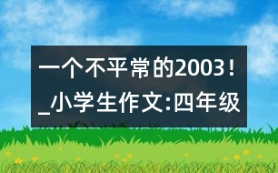 一個(gè)不平常的2003！_小學(xué)生作文:四年級(jí)