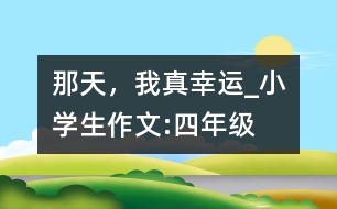 那天，我真幸運(yùn)_小學(xué)生作文:四年級(jí)