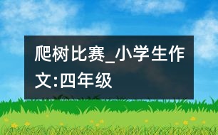 爬樹比賽_小學生作文:四年級