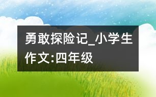 勇敢探險記_小學(xué)生作文:四年級