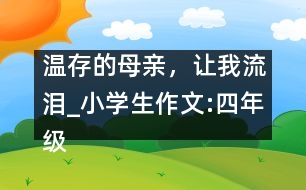 溫存的母親，讓我流淚_小學(xué)生作文:四年級