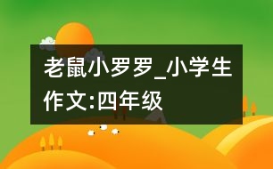 老鼠小羅羅_小學生作文:四年級