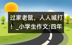 過“家”老鼠，人人喊打！_小學(xué)生作文:四年級(jí)