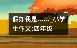 假如我是……_小學(xué)生作文:四年級(jí)