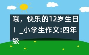 哦，快樂的12歲生日！_小學(xué)生作文:四年級