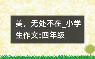 美，無(wú)處不在_小學(xué)生作文:四年級(jí)