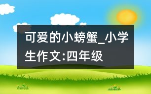 可愛的小螃蟹_小學生作文:四年級