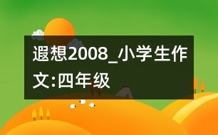 遐想2008_小學生作文:四年級