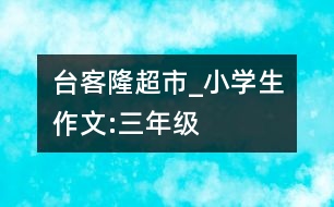 臺(tái)客隆超市_小學(xué)生作文:三年級(jí)