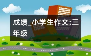 成績_小學(xué)生作文:三年級