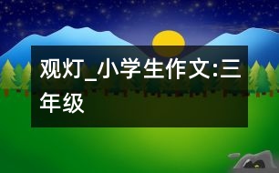 觀燈_小學(xué)生作文:三年級(jí)