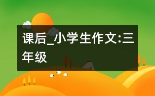 課后_小學(xué)生作文:三年級(jí)