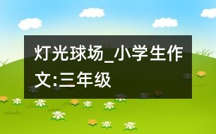 燈光球場_小學生作文:三年級