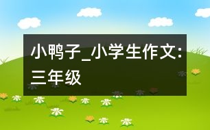 小鴨子_小學(xué)生作文:三年級(jí)